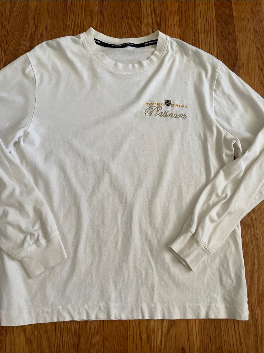 Alexander Wang White long sleeve rodeo drive tshirt Large